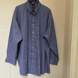Jos. A. Bank Dark Blue Patterned Button Down Shirt